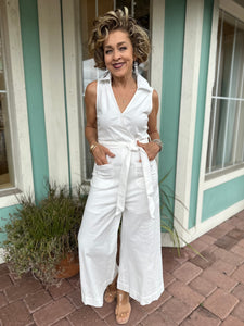 ONE + DONE FAUX WRAP JUMPSUIT