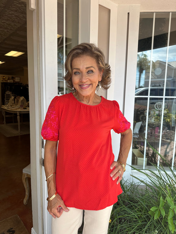 A GOOD SIGN PUFF SLEEVE TOP