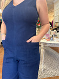 BOUND TO BE DENIM JUMPSUIT