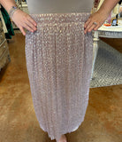 THE DAILY EDIT METALLIC SKIRT