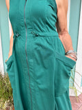 JUST FOR FUN ZIP UP MAXI DRESS