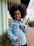 WHAT A FRIEND IN JESUS TODDLER DENIM JACKET