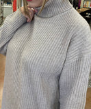 TIME TO GO TURTLE NECK KNIT SWEATER DRESS