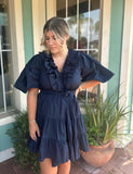 STORY OF FATE TIERED WRAP DRESS