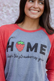 HOME STRAWBERRY RAGLAN TEE