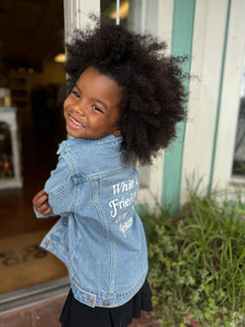 WHAT A FRIEND IN JESUS TODDLER DENIM JACKET