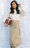 ONLY 'TIL KICKOFF CROPPED SWEATER
