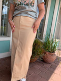 OUT ON THE TOWN FRONT SLIT MAXI SKIRT