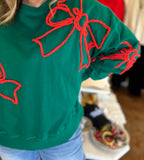 HOLLY JOLLY BOW SWEATSHIRT