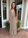 GONE WITH THE WIND V-NECK MIDI DRESS
