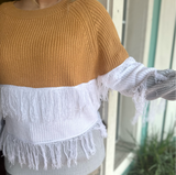 COMFORT IN FALL FRINGE SWEATER