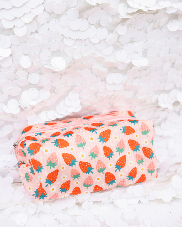 SO CUTE STRAWBERRY COSMETIC POUCH