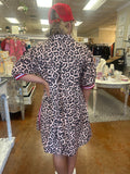 HIGH STANDARD LEOPARD SHIRT DRESS
