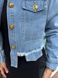 ON OCCASION CROPPED DENIM JACKET