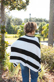 SO NOT TYPICAL STRIPED PONCHO TOP