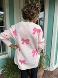 BE THE ONE PINK BOW DETAILED SWEATER