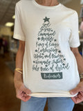 CHRISTMAS TREE NAMES OF GOD TEE