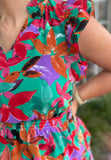 NOT OVER TIME TIERED FLORAL DRESS