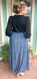 FATEFUL DENIM MAXI SKIRT