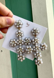 PEARL EASTER CROSS EARRINGS