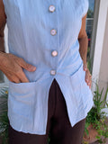 LIGHTS CAMERA ACTION BUTTON DOWN VEST