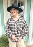 WINTER WALK PLAID SWING TOP