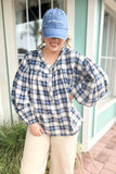 WINTER WALK PLAID SWING TOP