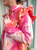 THE POWER WITHIN TIE DYE RUFFLE JACKET