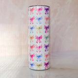 COLORFUL BOWS STAINLESS STEEL SKINNY TUMBLER