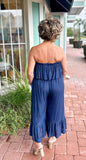 PRIVILEGES STRAPLESS JUMPSUIT