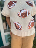 GO TEAM FOOTBALL PATCH SWEATER