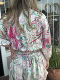 STAY IN LOVE SWIRL PRINT DRESS
