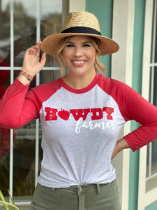 HOWDY FARMER RAGLAN TEE