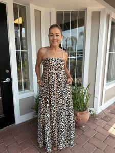 MY PROMISE LEOPARD MIDI DRESS