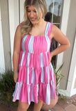 MORNING SUN COLOR-BLOCK DRESS