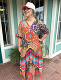 HARMONY VINTAGE BOHO MIX PRINT DRESS