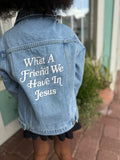 WHAT A FRIEND IN JESUS TODDLER DENIM JACKET