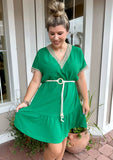 THE HIGH ROAD BELTED DRESS