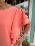 RUFFLED FEATHERS TIERED TOP
