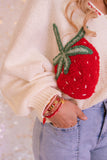 SO SWEET CHENILLE STRAWBERRY SWEATER