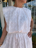 YACHT CLUB WORTHY EYELET MIDI SKIRT