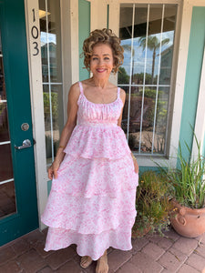 FLORAL DREAM TIERED MAXI DRESS