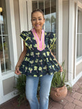 FOREVER MINE FLUTTER SLEEVE TOP