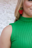 THE EMERALD SLEEVELESS RIBBED TOP