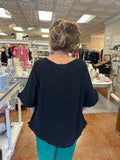 THE RIGHT CALL LINEN FRAYED HEM TOP