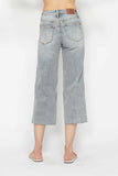 JUDY BLUE MR TUMMY CONTROL CROP RAW HEM