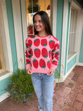 CUTIE STRAWBERRY CASUAL PULLOVER SWEATER