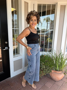 COOL TO CARE CROPPED BOW DENIM