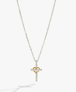 ALEX ANI STERLING SILVER CROSS HEART NECKLACE – RAOK boutique