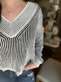 JOY IN MYSELF STRIPE KNIT SWEATER